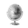 10" Silver World Globe with Rotating Stainless Steel Stand for Adults - Elegant Adult Bookcase Decorative Home Desk Table Office Decor Book Shelf & Gifts view 1