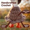 7 Inch Desk Goose Outfit, Fall Farmhouse Desk Goose Costumes, Hand-Knit Rustic Decorative Mini Clothes for 7-Inch Desktop Magnetic Goose Statue, Autumn Home Office Shelf Tiered Tray Decor Accessories view 2