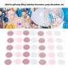 100g Pink White Rose Gold Glitter, Biodegradable Party Table Decoration for Bridal Baby Shower Wedding Birthday Cupcake Cake Topper (Circle) view 2
