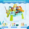 AuSpicaTor Upgraded Toddler Sand Water Table Toy with Electric Water Pump, Kids Sand Water with Faucet/Play Food Accessories/Fishing Toy, Kitchen Play Sink Toys for Girl Boy Age 3+ (Blue) view 2