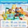 AuSpicaTor Upgraded Toddler Sand Water Table Toy with Electric Water Pump, Kids Sand Water with Faucet/Play Food Accessories/Fishing Toy, Kitchen Play Sink Toys for Girl Boy Age 3+ (Blue) view 3