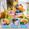 AuSpicaTor Upgraded Toddler Sand Water Table Toy with Electric Water Pump, Kids Sand Water with Faucet/Play Food Accessories/Fishing Toy, Kitchen Play Sink Toys for Girl Boy Age 3+ (Blue) view 4