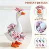 7 Inch Desktop Goose Outfits - 6 Pack Desk Geese Costumes for Birthday, Easter, Independence Day | Festive Desktop Magnetic Goose Statue Clothes for Spring Summer Holiday Home Table Decor Photo Prop view 2