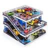 Display Case for Hot Wheels & Matchbox,Lighted Ramp Scene Parking Garage view 1