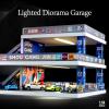 Display Case for Hot Wheels & Matchbox,Lighted Ramp Scene Parking Garage view 3