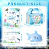 37 Pcs Adopt a Shark Party Favors Include 12 Mini Stuffed Sharks 12 Kraft Paper Gift Bags 12 Adopt Certification 1 Adoption Sign for Shark Week Adoption Ocean Animal Theme Party Birthday Gifts view 2