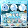 37 Pcs Adopt a Shark Party Favors Include 12 Mini Stuffed Sharks 12 Kraft Paper Gift Bags 12 Adopt Certification 1 Adoption Sign for Shark Week Adoption Ocean Animal Theme Party Birthday Gifts view 3