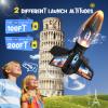 ZeroPhear Rocket Launcher for Kids, 200 ft Auto Launching Spinner Rocket Toy with LED and Safety Parachute, 2-Altitude Launch, USB Rechargeable, Outdoor Toys Gift for Boys Ages 8-13 (Orange) view 4