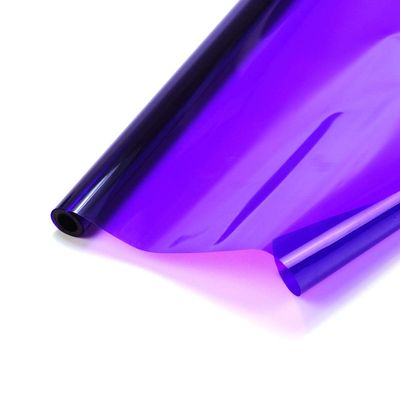 AEORCACC RC Aircraft Heat Shrink Covering Film, Balsawood Airplane Model Adhesive Film, Multiple Colors Available, 5 Meters per Roll (Transparent Dark Purple)