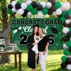 2026 Graduation Backdrop Banner, Congrats Grad Banner Class of 2026 Green Graduate Backdrop for Graduation Party Decorations (Green Black) view 3