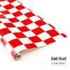 AEORCACC RC Aircraft Heat Shrink Covering Film, Balsawood Airplane Model Adhesive Film, Multiple Colors Available, 5 Meters per Roll (Red+White Grid) view 3