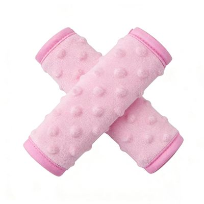 2 Pack Car Seat Strap Pads for Babies, Soft Car Seat Shoulder Strap Covers for Baby Child Kids, Pink