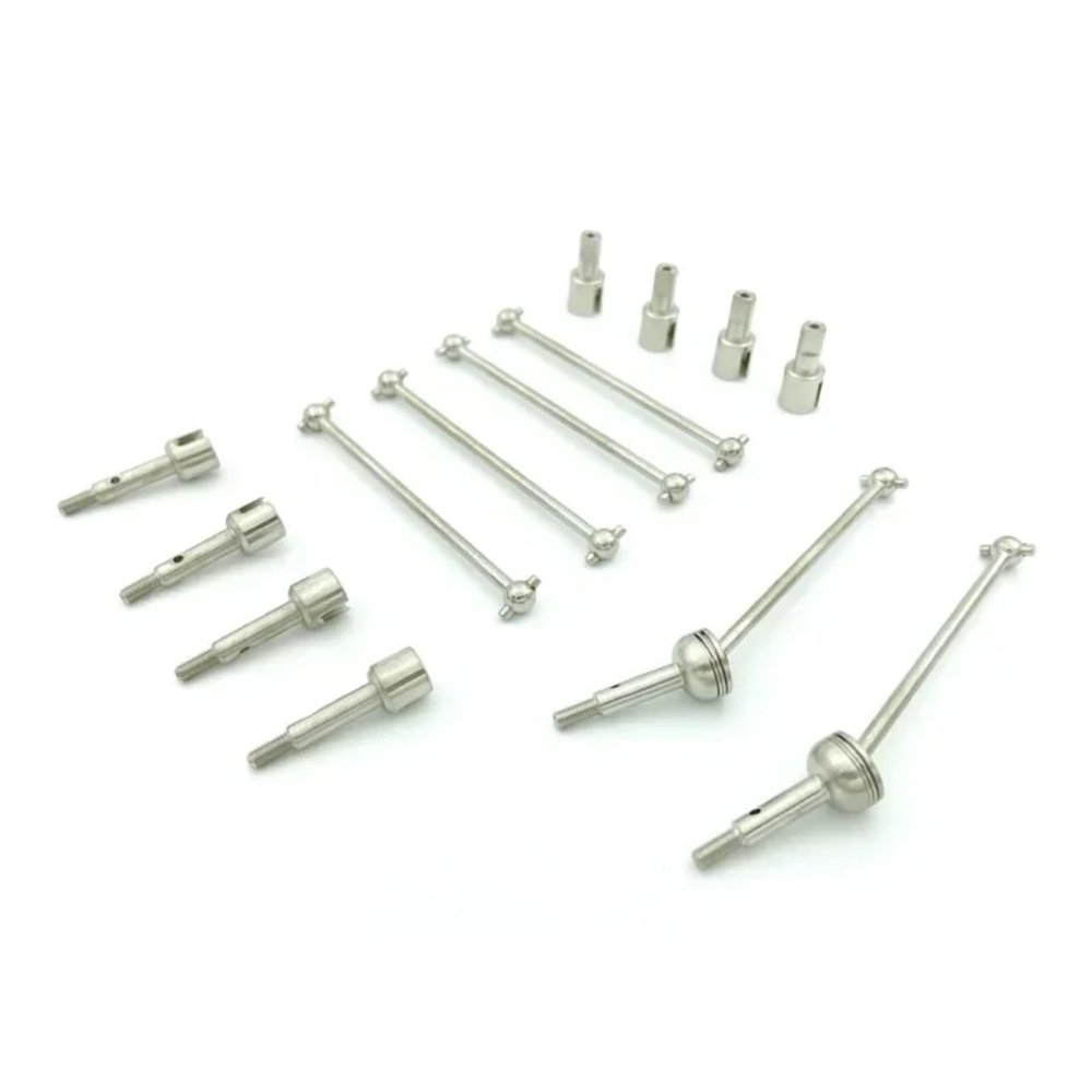 RC Cars Models For Wltoys 144001 124019 124018 Metal CVD Drive Shaft Wheel Axle Differential Cup RC Car Parts And Accessories Upgrades Replacements Repairs(Silver)