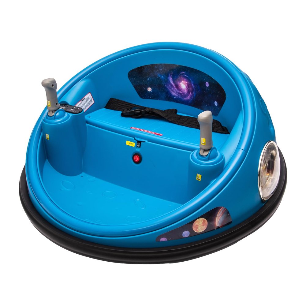 12V Electric Bumper Car for Kids with Remote Control, 360 Spinning Ride-On Vehicle, Kids Bumper Car with LED Lights, Soft Anti-Collision Bumper, Safety Belt & MusicPerfect Fun Gift for Toddlers