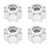 4pcs 17mm Hex Adapter, Professional Aluminum Alloy RC Hex Combiner for 3.8 Inch Tires, Fine Machined Lightweight Coupler for RC Car Wheels and Accessories (Silver) view 1