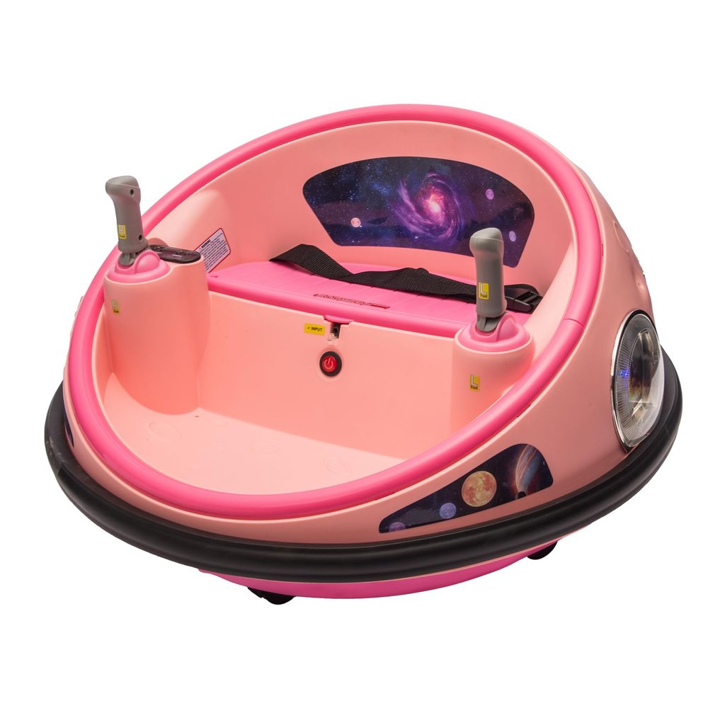 12V Electric Bumper Car for Kids with Remote Control, 360 Spinning Ride-On Vehicle, Kids Bumper Car with LED Lights, Soft Anti-Collision Bumper, Safety Belt & MusicPerfect Fun Gift for Toddlers