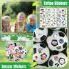 114 Pcs Soccer Party Favors, Soccer Birthday Party Supplies Goodie Bags with Whistle, Slap Bracelet, Spinning Ball, Keychain Tattoo Sticker for Kids Birthday Gift, Team Celebration Pinata Filler Decor view 4