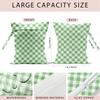 zcyxuuw Swimsuit Bag Wet Bags for Travel Reusable Waterproof Bags Green Yellow Lattice Wet Bag for Swimsuit Towels Beach Gym 10.212.6 Inches view 2