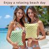 zcyxuuw Swimsuit Bag Wet Bags for Travel Reusable Waterproof Bags Green Yellow Lattice Wet Bag for Swimsuit Towels Beach Gym 10.212.6 Inches view 4