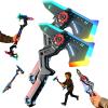 2026 New Dual Axe Blade Interstellar Spark Battle Blade, Dual Mode LED Light Blades 7 Color Change with Mist Spray, One Button Switch Combine Design USB Rechargeable Cosplay Toy (Red*2) view 1