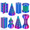 3Dgenius 8 Pack Impossible Cone Fidget Toy, 3D Printed Spiral Pyramid Passthrough Gadget, Sensory Stress Relief Desk Toys for Kids & Adults, Optical Illusion Gift for ADHD/Anxiety view 1