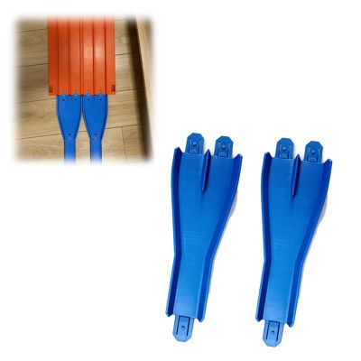2Pcs Y-Shaped 2-to-1 Track Add-On Compatible with Hot Wheels, Merge Connector Piece for Toy Race Track Expansion, Innovative Slot-Connect Track Accessory (with Divider)