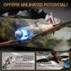 CKYSCHN Brushless RC Plane Spitfire 500mm - 4CH VOLANTEXR RC Airplane with 6-Axis Gyro, 2.4G RTF Remote Control Airplane for Adults, 3 Level Modes & Aerobatics view 2
