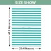 Teal Horizontal Stripe Print Baby Car Seat Cover Breathable Infant Car Seat Cover for Babies Lightweight Carseat Canopy Muslin Cotton Baby Carrier Covers for Boys Girls view 3