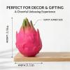 Dragon Fruit Squishy, Giant Jumbo Realistic Slow Rising Fruit Squeeze Toy for Adults, Soft Stress Relief Fidget, Cute Desk Decor Gift for Home Office Relaxation (3pcs) view 2