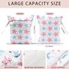 zcyxuuw Wet Bag, 4Pcs Wet Dry Bag Set, Reusable Waterproof Bags with Starfish & Bow Prints for Women, Ideal for Beach Vacations & Pool Days view 2