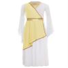 Raenseen Girls Halloween Ancient Greek Princess Costume Ancient Greek Toga Costumes Grecian Gown Dress Flowy Tulle Dress Yellow 10 Years view 1