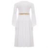 Raenseen Girls Halloween Ancient Greek Princess Costume Ancient Greek Toga Costumes Grecian Gown Dress Flowy Tulle Dress Yellow 10 Years view 3