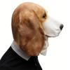 Full Head Dog Mask,Realistic Basset Hound Head Mask,Horror Animal Masks for Halloween Role-Play Party Birthday,Scary Animal Masks view 3