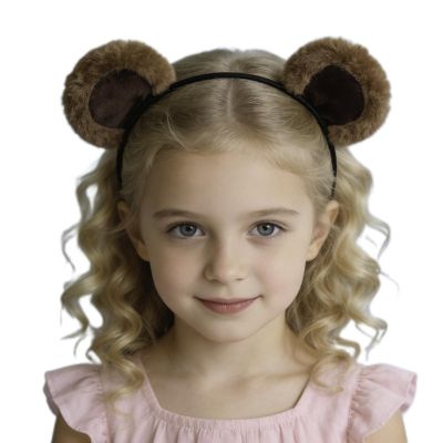 Bear Ears Headband, Brown Plush Bear Ear Hairhoop, Furry Animal Ears Hairband, Adjustable Bears Headband, Headwear For Adulits Kids Cosplay Halloween Festival Party(Coffee)