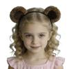 Bear Ears Headband, Brown Plush Bear Ear Hairhoop, Furry Animal Ears Hairband, Adjustable Bears Headband, Headwear For Adulits Kids Cosplay Halloween Festival Party(Coffee) view 1