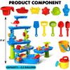 CozyBomB Water Table for Toddlers 3-5,Sand Water Tables with Fishing Game Set,5 Tier Outdoor Toys for Kids Ages 4-8,Summer Beach Outside Sensory Table Activity, Party Birthday Gift view 2