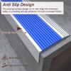 VIIGUIY Stair Nosing Waterproof Extra-Wide Stair Nose Molding, Self-Adhesive Stair Nosing Edge Trim with Non Slip Strip, Outside Steps Edging Protector Guard(Gray,W9.6cm/3.8" L1.3m/4.3ft) view 3
