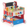 Jaseys Toy Chest On-the-Go Wooden Workbench | 23-Piece Portable Pretend Play Tool Set with Hammer, Screws, Wrench, & More | Construction Toy for Toddlers Ages 12+ Months view 1