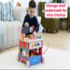 Jaseys Toy Chest On-the-Go Wooden Workbench | 23-Piece Portable Pretend Play Tool Set with Hammer, Screws, Wrench, & More | Construction Toy for Toddlers Ages 12+ Months view 4