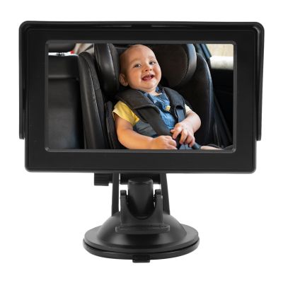 Akozon Car Camera 4.3" Night Wide Viewing Angle 360 Rotation Rear Facing Seat Mirror for Infants Kids Toddlers Easy Installation (with USB cable)