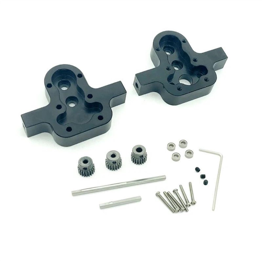 RC Car Parts for WPL B14 B24 C34 C14 C24 1/16 for MN D90 D91 MN90 MN99S 1/12 370 Motor Transmission Gear Box Gearbox Housing rc Car Upgrade Parts Accessories(Black)