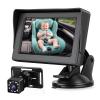 Akozon Baby Car Camera, 4.3" Baby Monitor with Night Vision, 150 Wide Viewing Angle, 360 Rotation Rear Facing Seat Mirror for Infants Kids Toddlers view 2