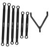 Aluminum Alloy Chassis Link Rod for 1/24 RC Crawler Car, Upgrade Replacement Part with Durable Linkage System, Compatible with 1/24 Scale RC Off - Road Vehicles (Black) view 3
