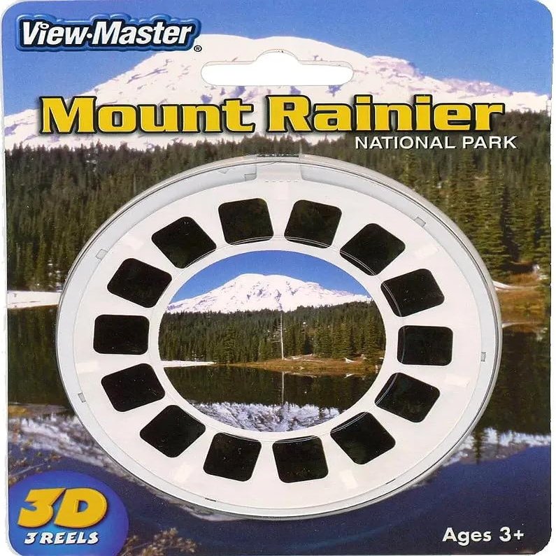 3D images by 3Dstereo Mount Rainier National Park - Compatible to View-Master - 3 Reel Set on Card - NEW