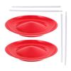 CHILDWEET 2pcs Circus Juggling Plates with Sticks Lightweight Plastic Spinning Plate Set for Beginner Skill Development and Circus Practice for Adults view 1