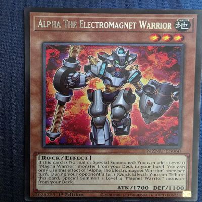 Alpha The Electromagnet Warrior - MZMU-EN080 - Rare - Maze of Muertos