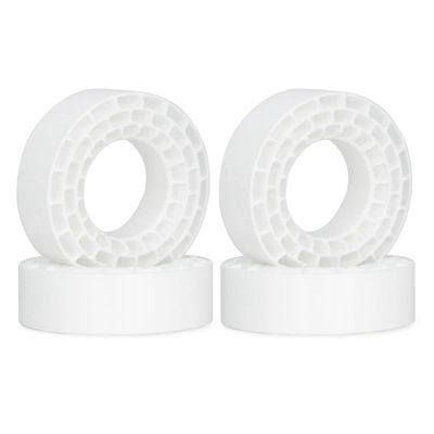 LEWAGH 4Pcs 1.55" Silicone Rubber Insert Foam Waterproof 85 * 28mm for 95-97mm 1.55" Tires RC Car Upgrade Parts(White)