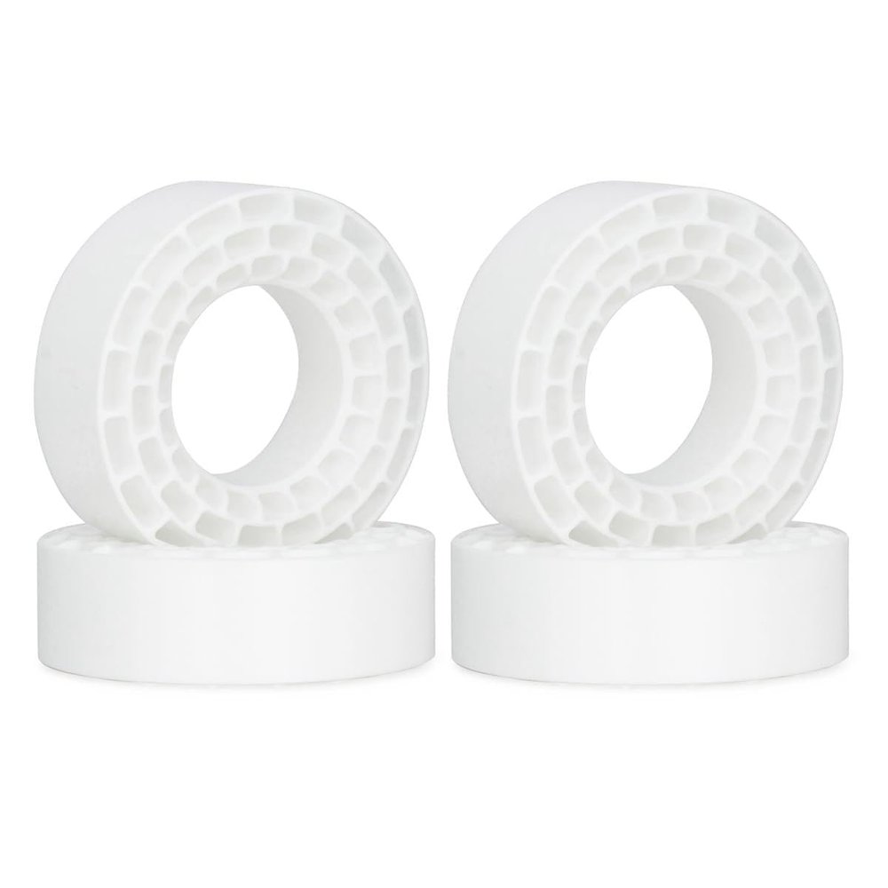 LEWAGH 4Pcs 1.55" Silicone Rubber Insert Foam Waterproof 85 * 28mm for 95-97mm 1.55" Tires RC Car Upgrade Parts(White)