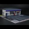1/64 Scale Convenience Store Building Scene Model with LED Lighting and Parking Area Miniature Street Diorama DIY Customizable & Expandable Model Car (Cars & Figures Not Included) view 4