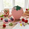 Halfchet 3 Pcs Strawberry Purse for Girls Strawberry Accessories Set Included Fruit Shaped with Rivets Sunglasses Hair Clip Birthday Gifts for Women Stuffs Fruit Accessories (Pink) view 2